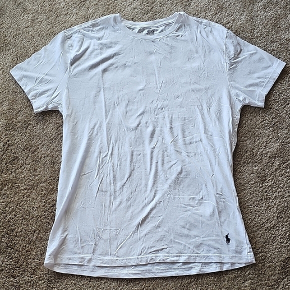 Polo by Ralph Lauren Mens Crew Neck White Short Sleeve Tee Shirt Slim Fit XL - Picture 1 of 4